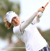 M. Miyazato hits tee shot in 1st round of Bahamas LPGA Classic