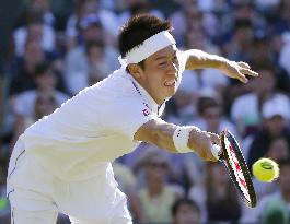 Nishikori beats Bolelli in 5-set Wimbledon opener