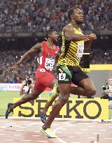 Bolt beats Gatlin again for sprint double