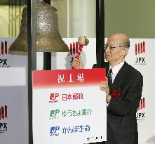 Japan Post, 2 units debut on TSE main section