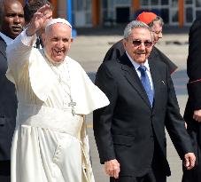 Pope Francis arrives in Cuba