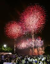 Seasonal tradition: fireworks in Osaka