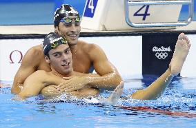 Olympic scenes: Italian swimmers