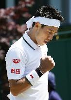 Tennis: Nishikori at Wimbledon