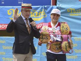 Hot dog eating contest in N.Y.