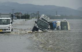 Heavy rain in southwestern Japan