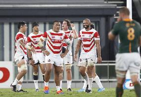 Rugby: Japan-S. Africa World Cup warm-up match