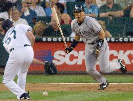 Yankees' Matsui goes 1-for-4 against Mariners