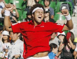 Tsonga claims Japan Open tennis title