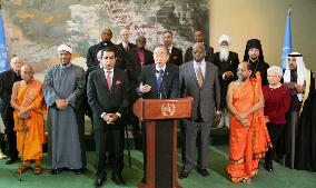 U.N. chief, religious leaders stand against extremists
