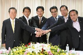 Heads of 5 opposition parties support incumbent in Iwate governor election