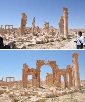 Palmyra ruins in Syria after ISIS's withdrawal