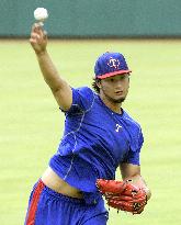 Baseball: Darvish gives Texas good news about shoulder