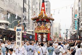 Float procession during Gion Festival in Kyoto