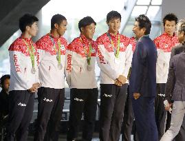 Olympics: Abe thanks Japanese athletes for courage, dreams, hope