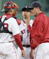 Matsuzaka struggles in shortest outing for Boston