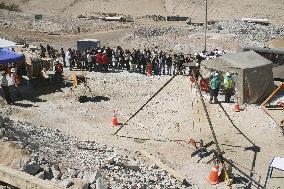 Phone set up for trapped Chilean miners