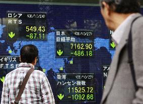 Nikkei hits 26-year low, weighed down by falls in bank shares