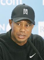 Woods speaks at press conference before British Open