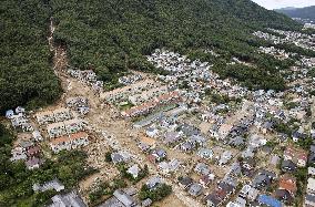 Photos from landslides disaster in Hiroshima