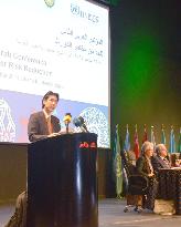 State minister Kiuchi speaks at Arab disaster confab