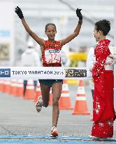 Ethiopia's Birhane Dibaba wins women's Tokyo Marathon