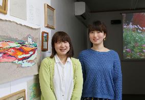 Artists hold exhibit of works on post-disaster life in Rikuzentakata