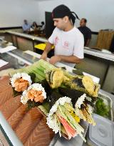 Brazilian style hand-rolled sushi