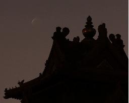 Total lunar eclipse above Beijing's Forbidden Palace