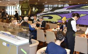 JR West launches animation-themed Shinkansen bullet train, cafe