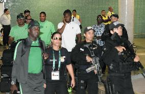 Nigerian soccer team arrives in Brazil