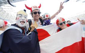 Football: Japan vs Poland at World Cup