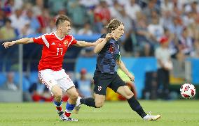 Football: Croatia vs Russia at World Cup