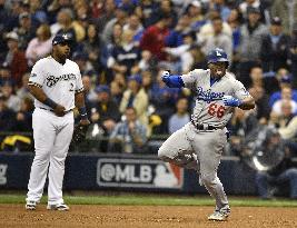 Baseball: Puig of Dodgers at NLCS