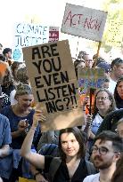 Young people participate in global climate strike