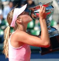 Sharapova wins women's singles at Japan Open