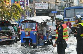 Inundated Bangkok street