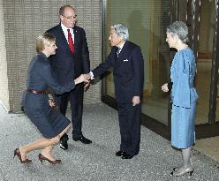 Monaco's Albert II meets Japanese emperor