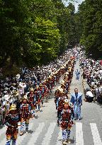 Warriors' parade held in Nikko