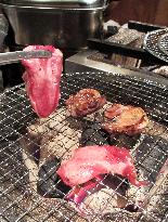 Deer tongue meat served at Tokyo restaurant