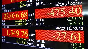 Plunge in Tokyo stocks