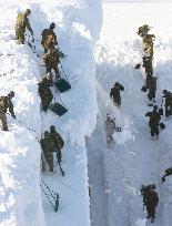 GSDF begin removing snow to rescue isolated people in Niigata