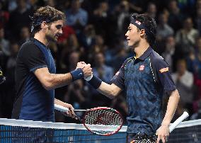 Nishikori knocked out of Tour Finals in loss to Federer