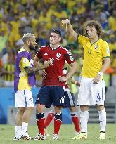 Brazil beat Colombia 2-1 in World Cup quarterfinal match