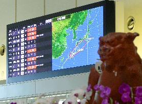 Powerful typhoon affects air transportation