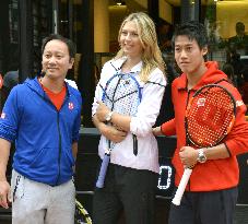 Nishikori, Sharapova take part in event in Russia