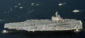 New U.S. nuclear aircraft carrier Ronald Reagan deployed at Yokosuka