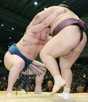 Asashoryu, Hakuho march on in style at spring sumo tournament