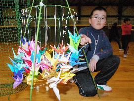 Paper cranes for missing coach