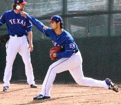 Baseball: Darvish at Rangers spring training
